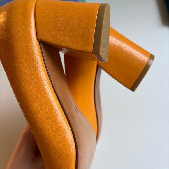 Maryam Nassir Zadeh Leather Block Heel Pumps - Picture 8 of 11